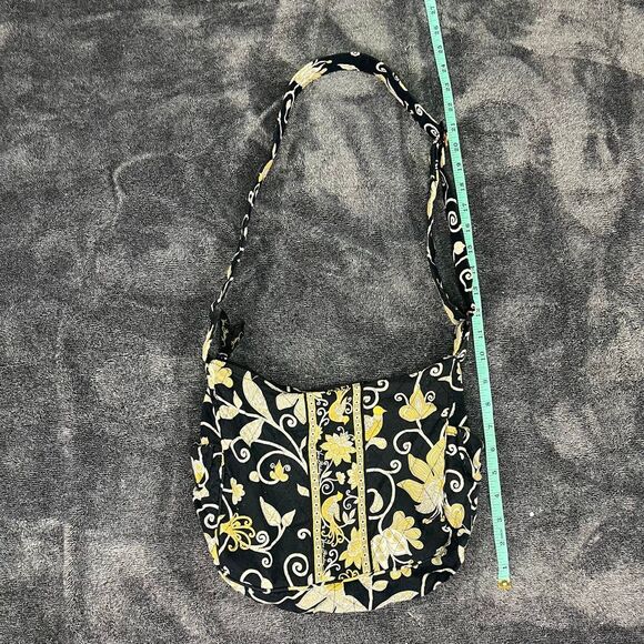 Vera Bradley On the Go Shoulder Purse Yellow Bird Style - Picture 2 of 4